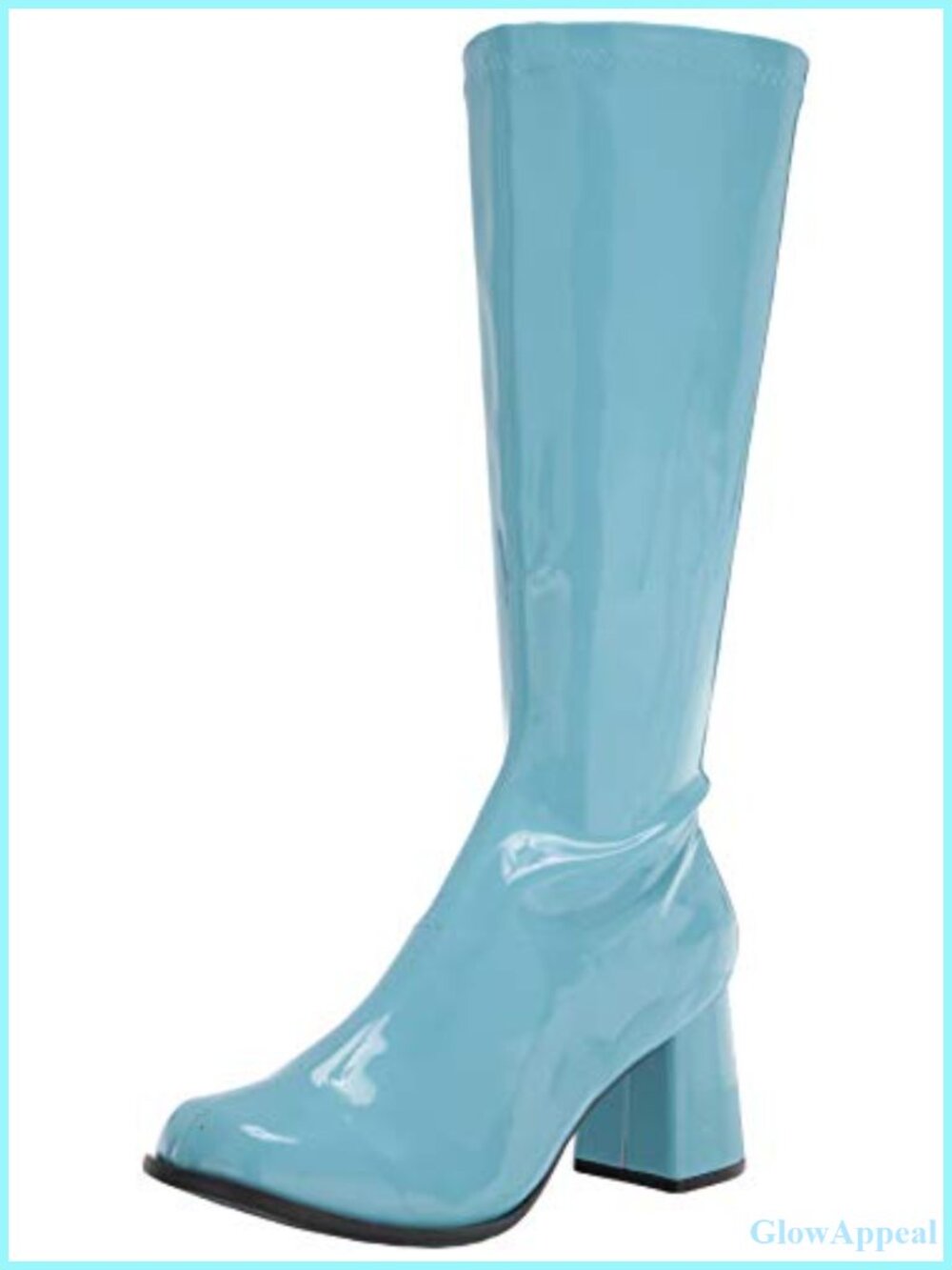 Womens Knee High Boot Stretch Polyurethane Square Toe Block Heel Party Boot
